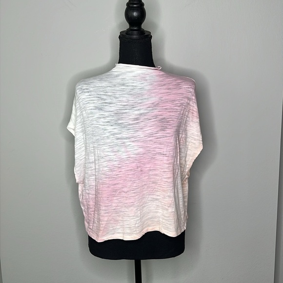 Chaser Slub Jersey Mock Neck Sleeveless Dolman Tee in Pink Ombre Size Small NWT - Picture 2 of 7